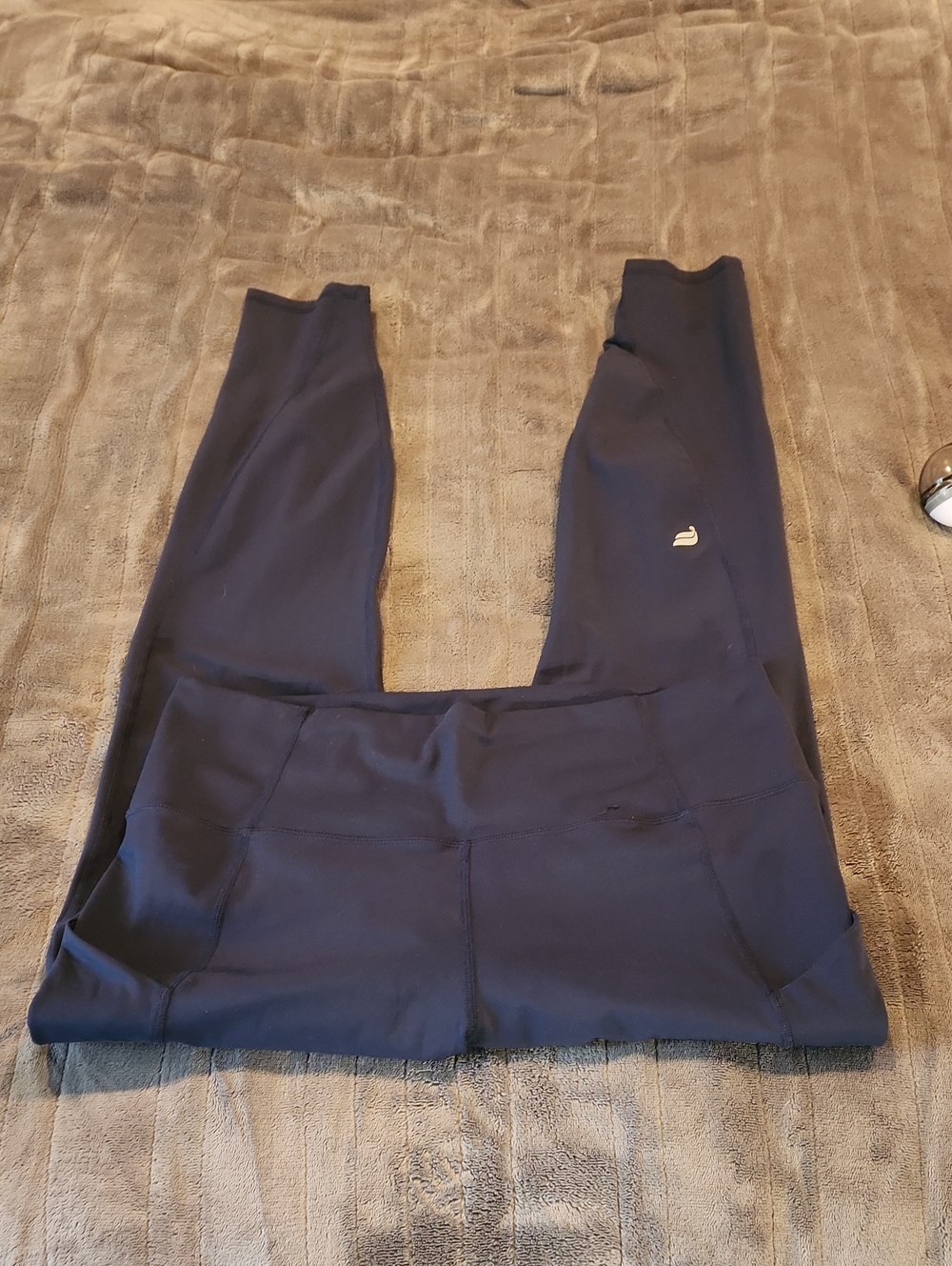 Fabletics Navy Activewear Leggings with White Logo Tag Size Xxl